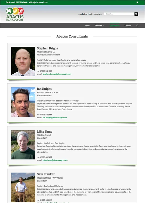 Abacus Agriculture Website