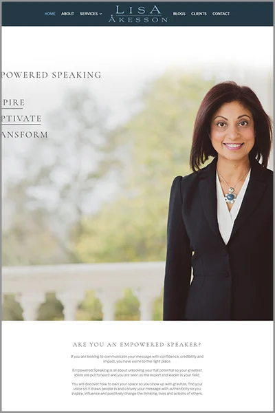 Lisa Akesson Voice Coach website