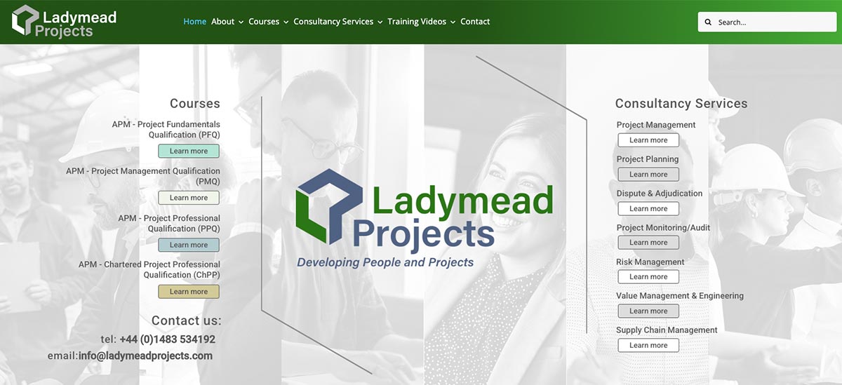 Ladymead Projects Website now completed
