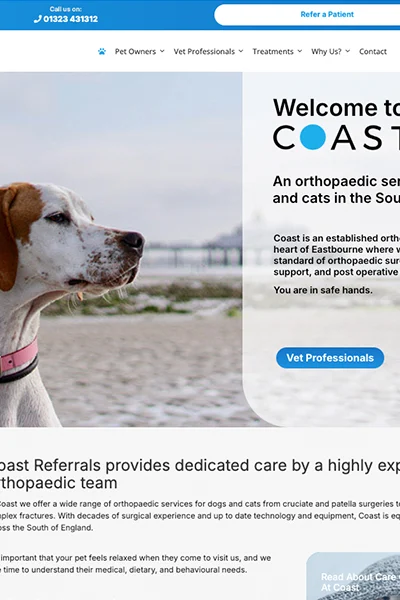 Coast Vets website