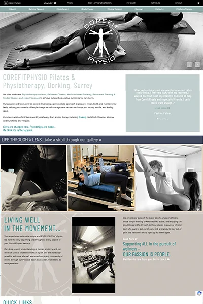 Corefitphysio website
