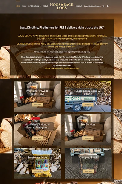 Hogsback Logs website