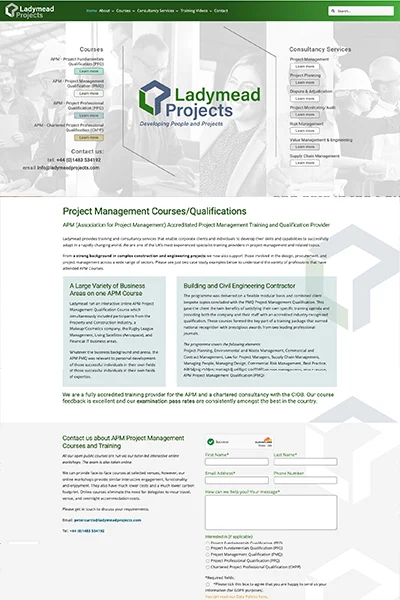 Ladymead Projects Website
